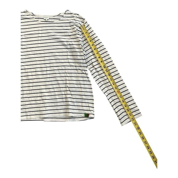 Women's Kule Black White The Modern Long Sleeve Cotton T-Shirt Top Size L - Picture 3 of 10